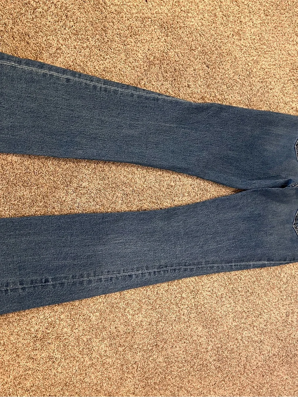 NWOT SPRWMN Micro Flare Jeans. Made in USA. SZ 27. Luxury. Designer. Medium wash